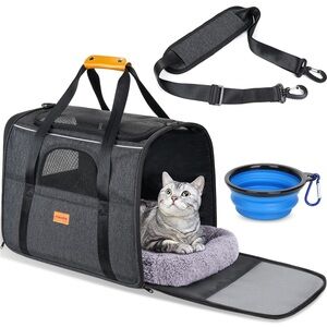 Morpilot TSA approved Pet Carrier for dogs or cats gray